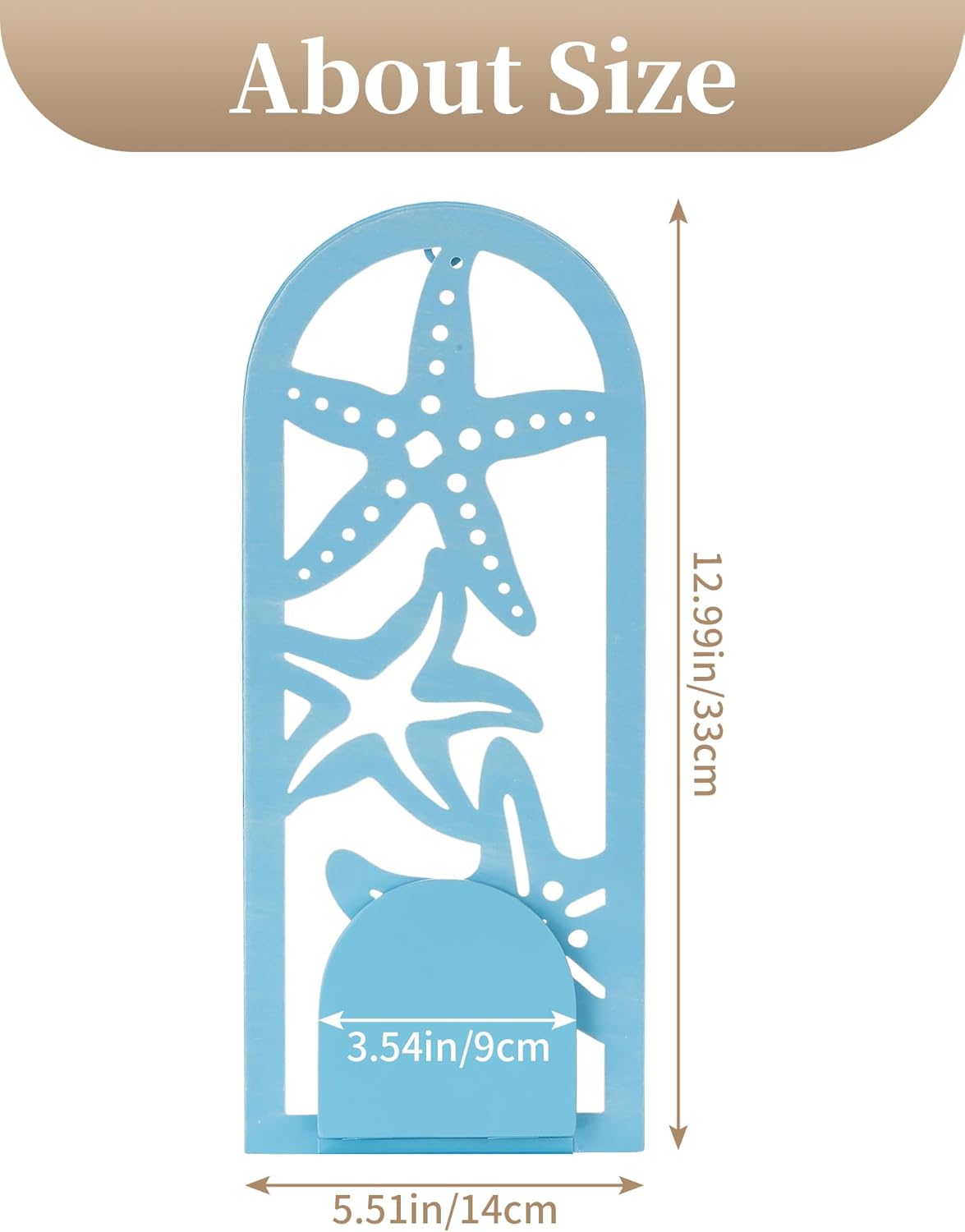 Coastal Starfish Candle Holders Set of Two