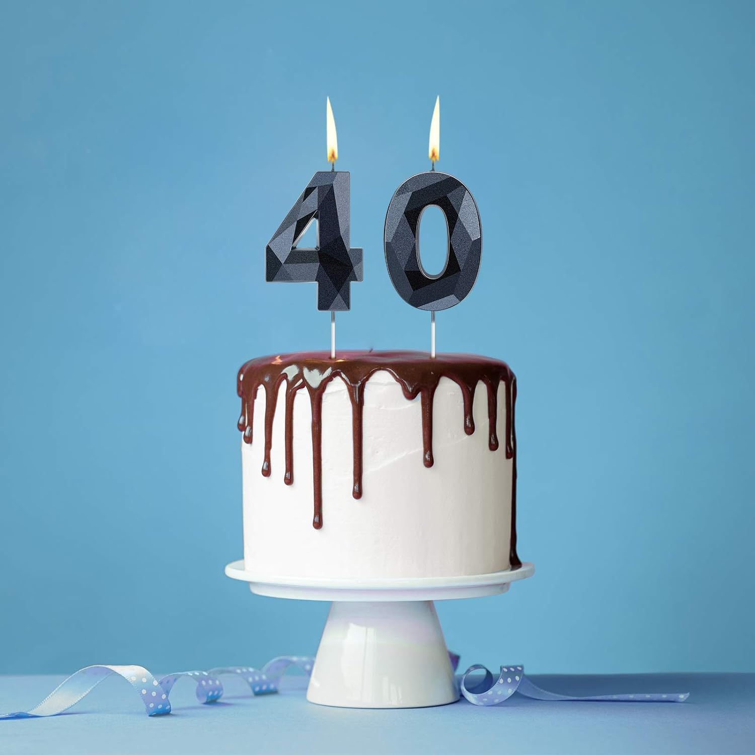 40th Birthday Candles - 3D Sparklers