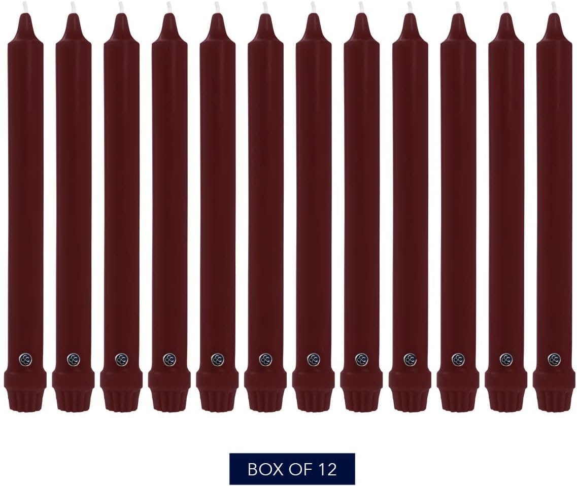 Elegant Fall Scent 8-Inch Taper Candles - Pack of 12