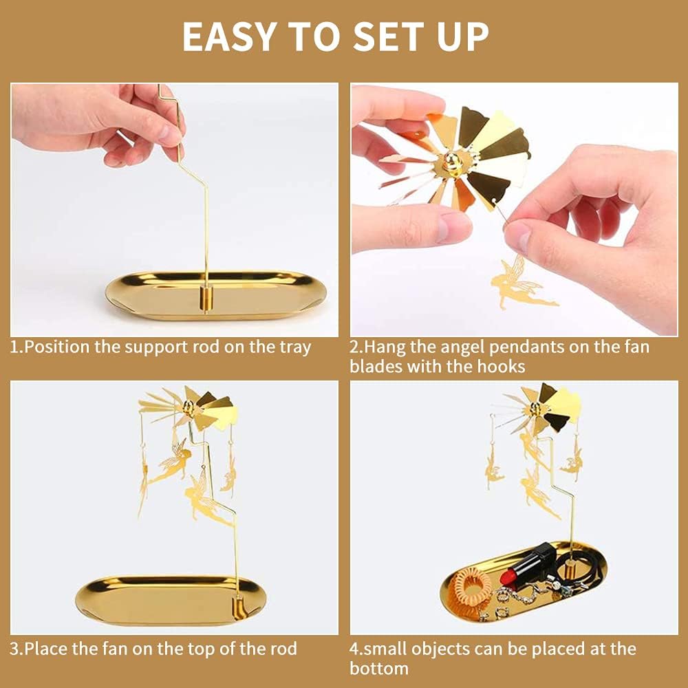 Luxury Spinning Candle Holder for Table Centerpiece