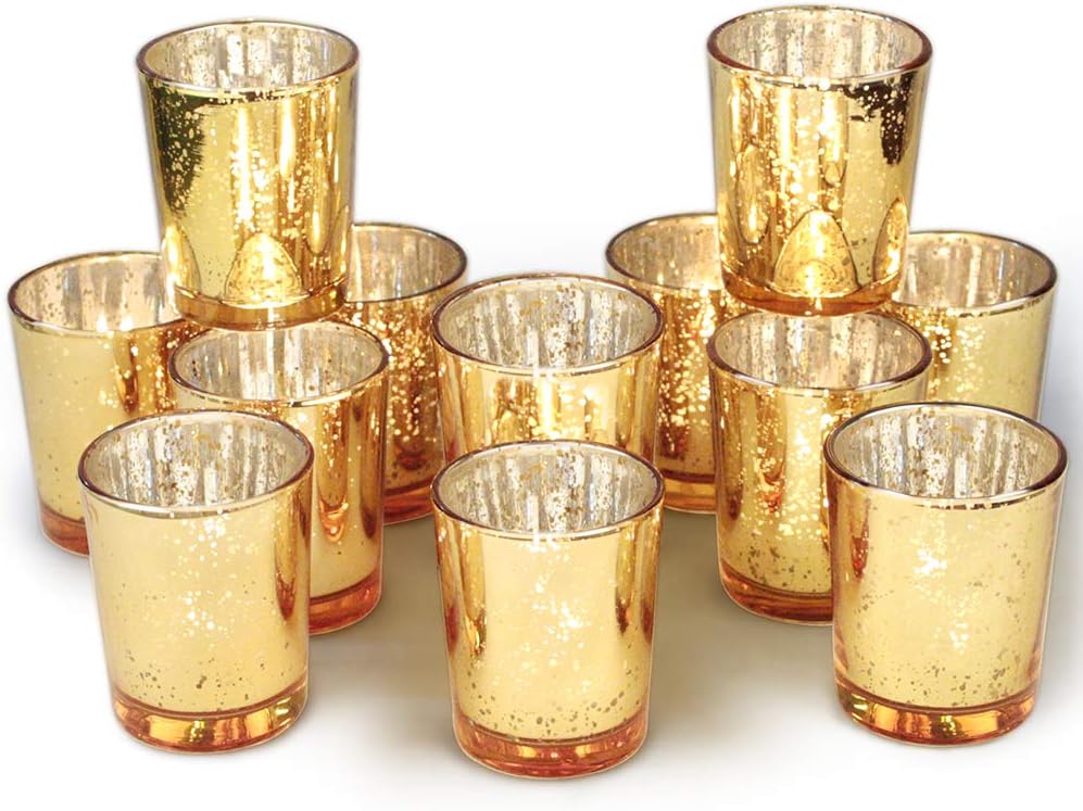 Gold Votive Candle Holders
