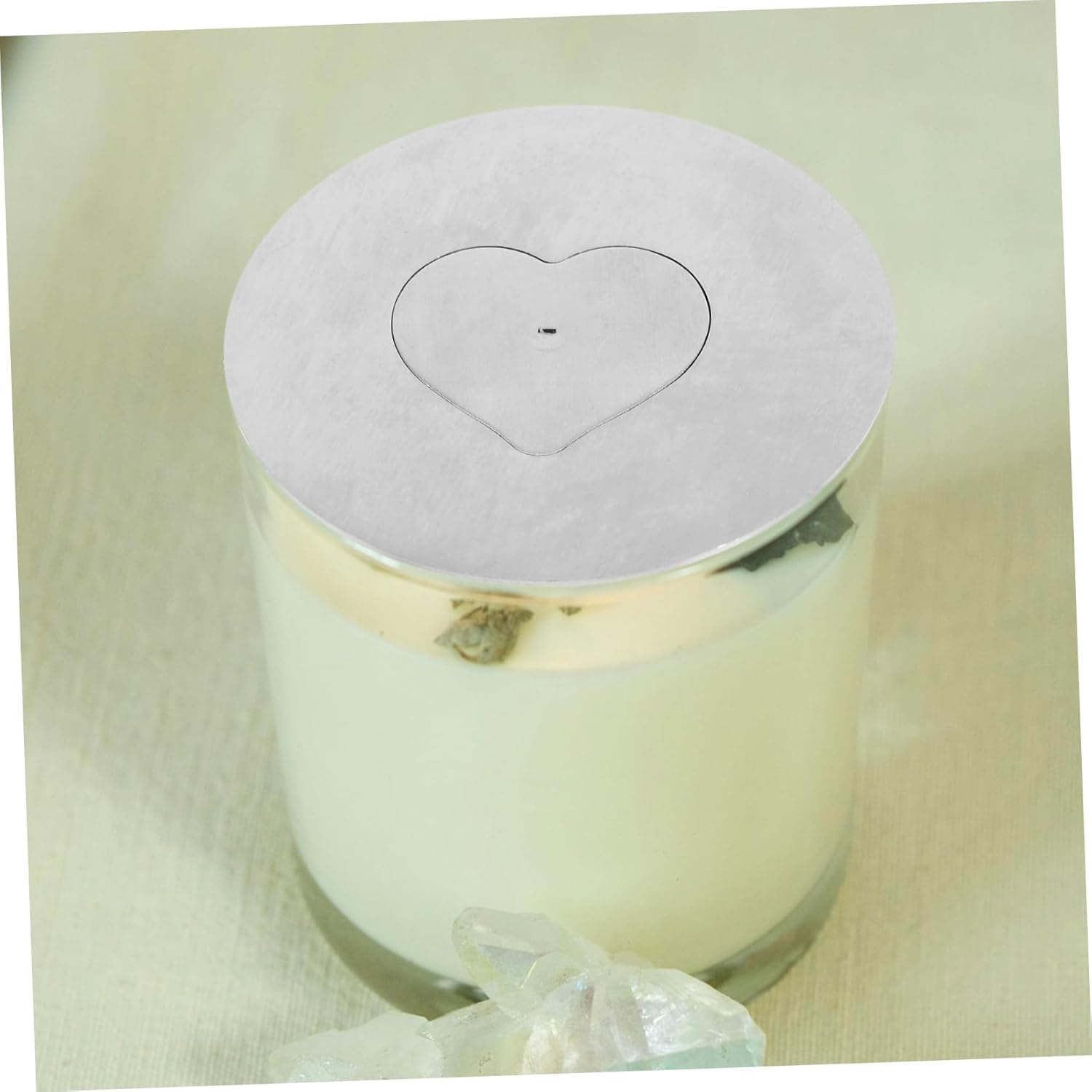 Sturdy Metal Candle Shade Heartprint Design