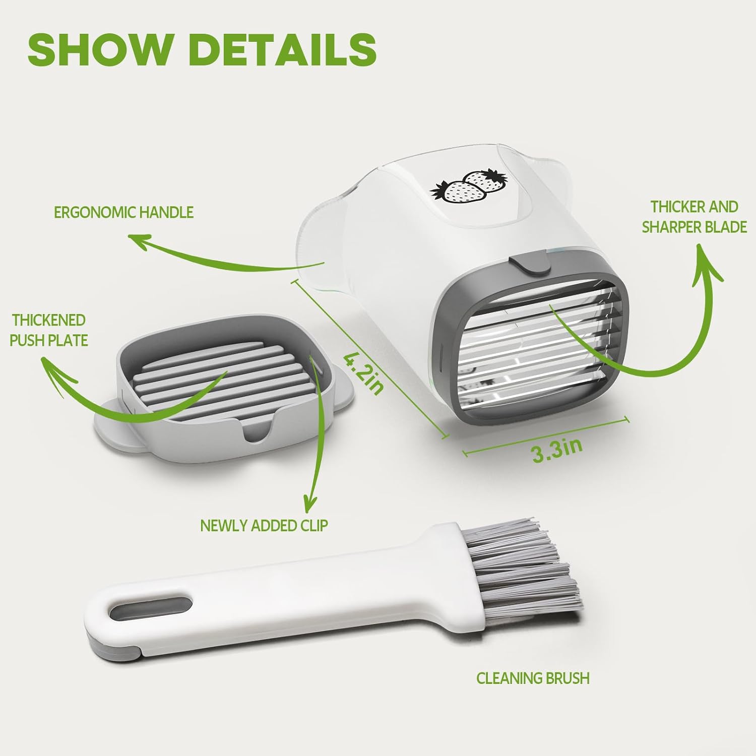 Fruit Slicer with Brush Kitchen Gadget for Fruits Vegetables