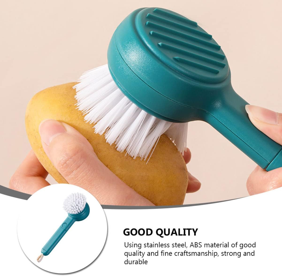Stainless Steel Peeler Brush Ergonomic Design for Easy Peeling