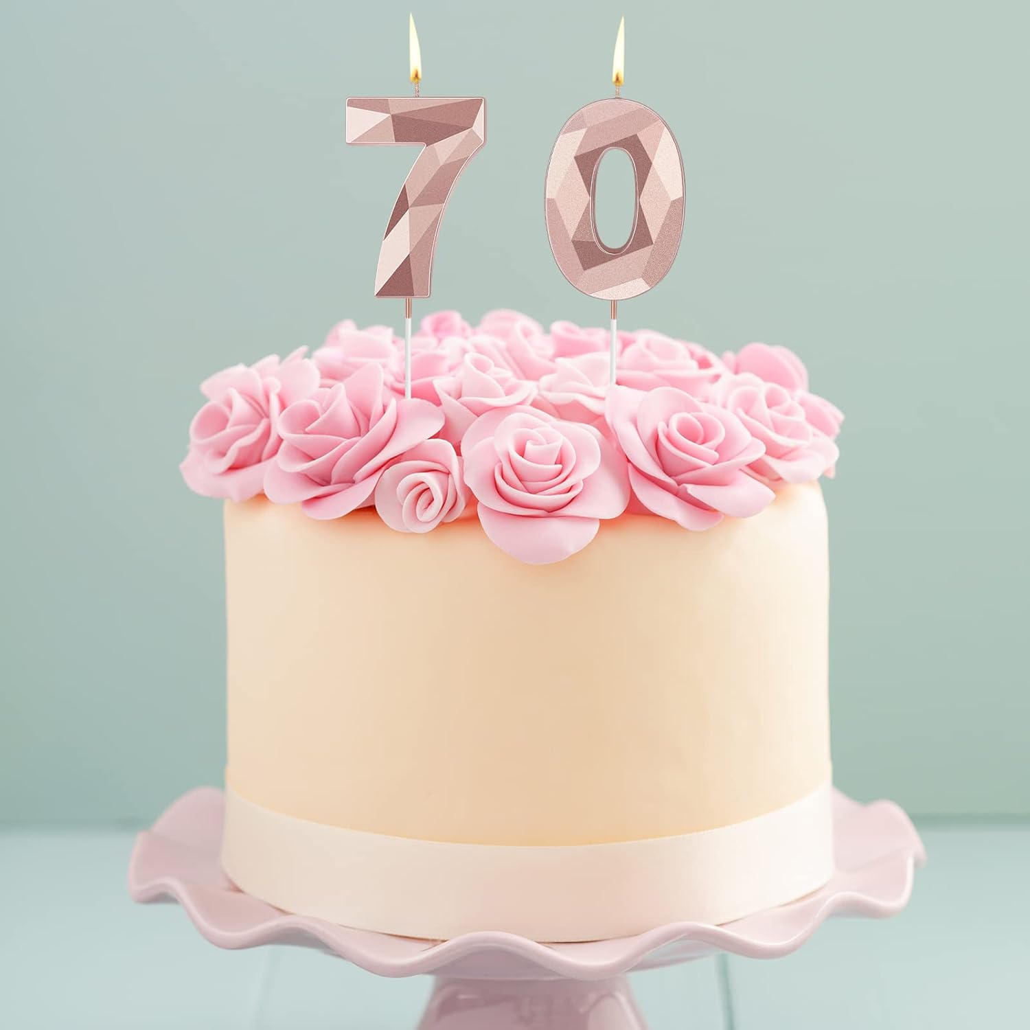 Nuanchu Elegant 70th Birthday Candles Perfect for Parties Weddings