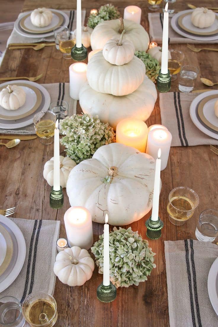 3-Piece Tapered Glass Candlestick Holders for Green Tea Lights