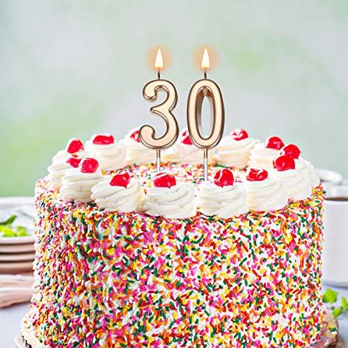 Charming 30th Birthday Candle with Numerical Design