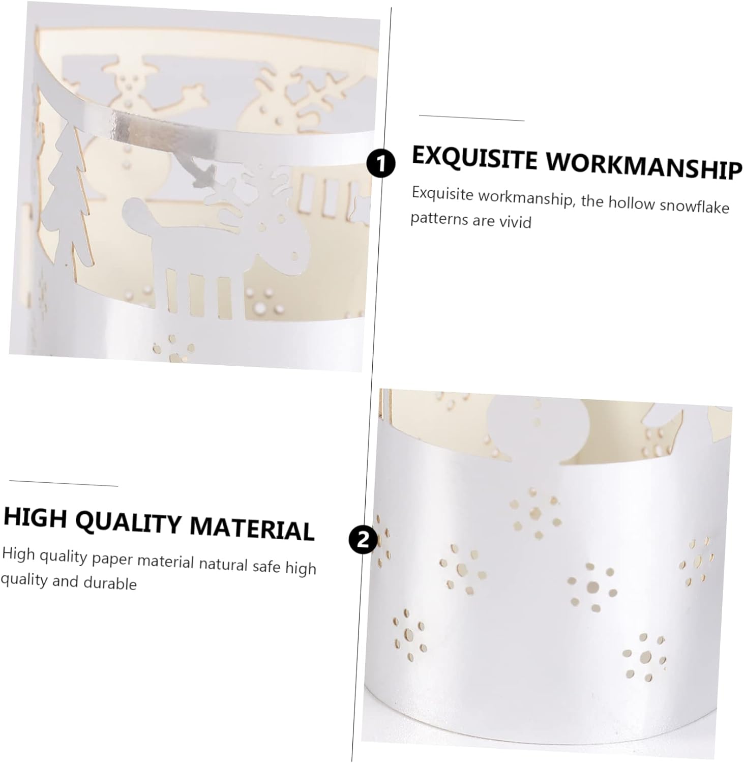 Goohochy 50-Piece Xmas Snowflake Paper Lampshade