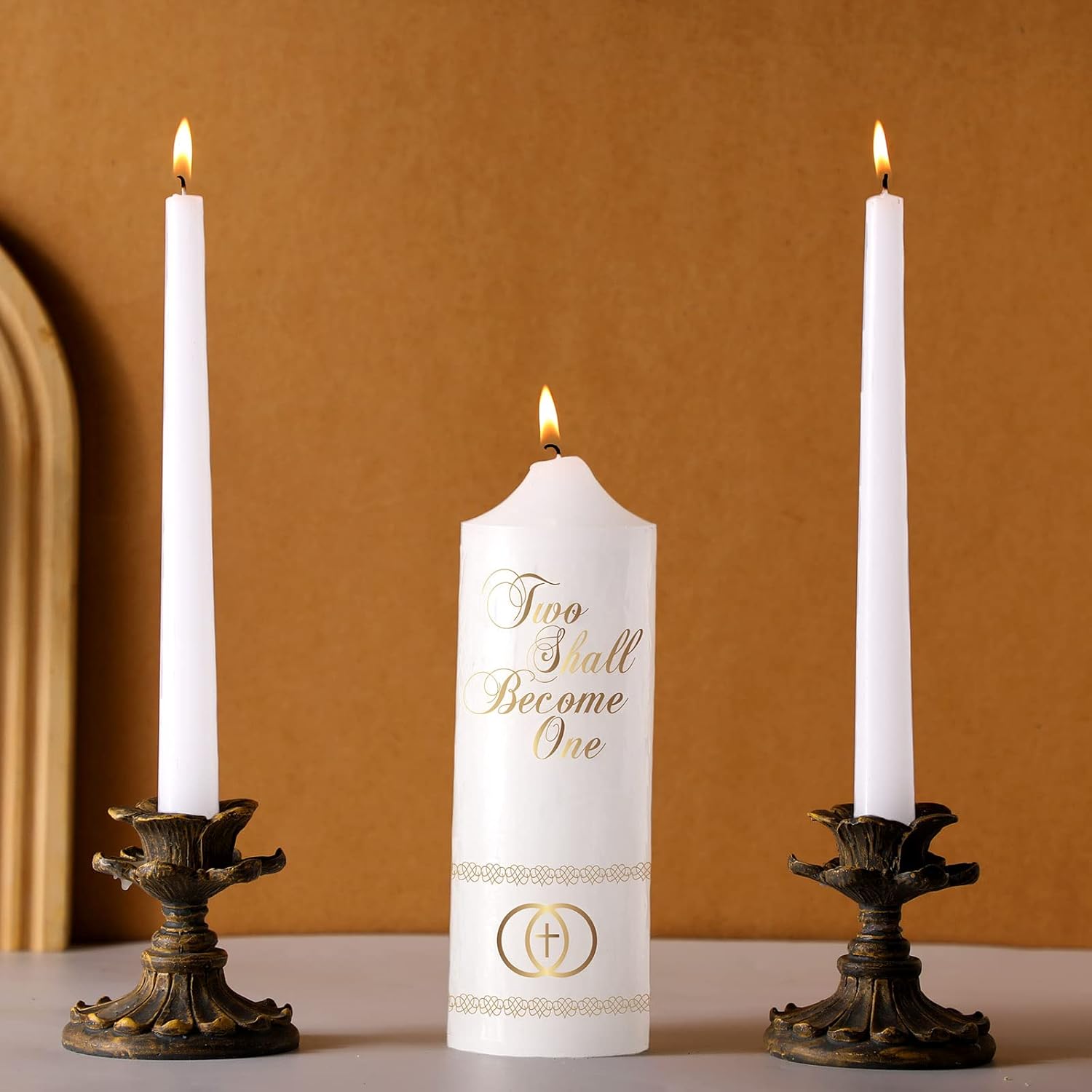 Frienda Wedding Taper Candles 3-Piece Set