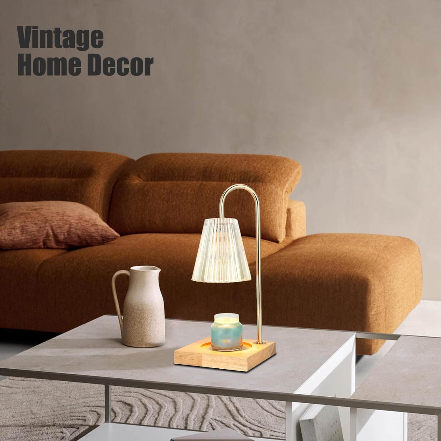 Eco-Friendly Candle Warmer Lamp with Timer 50-Watt Halogen Desk Candle Lighter