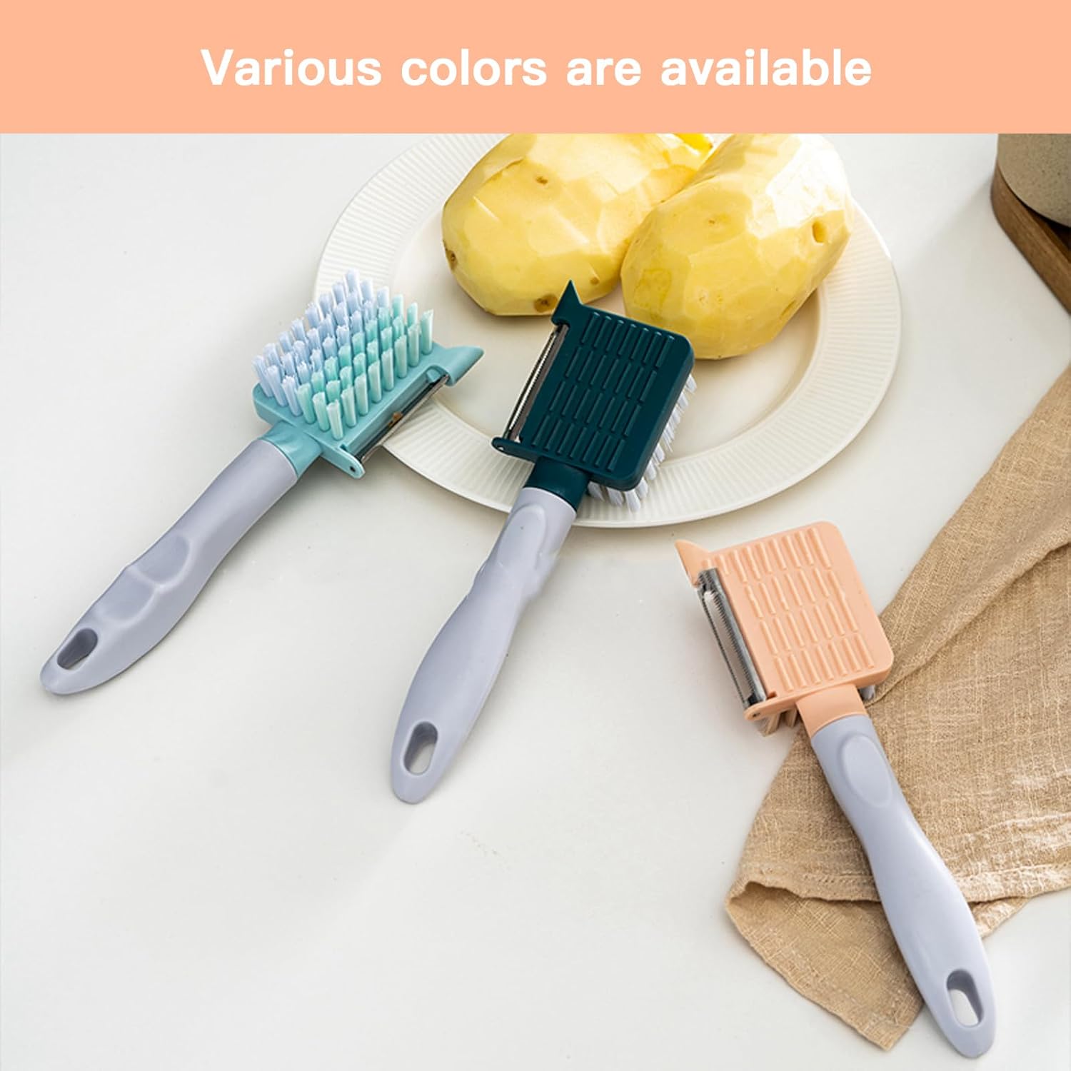 2 in 1 Vegetable Brush and Julienne Peeler
