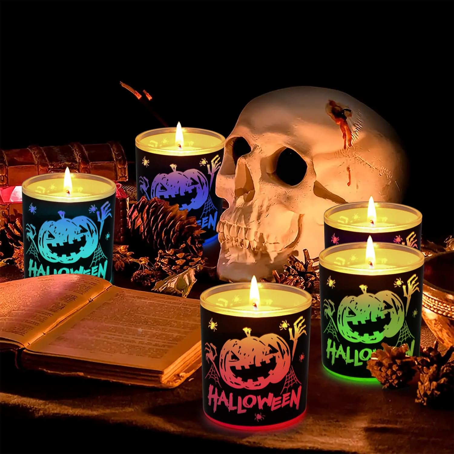 Pumpkin Scented Candles Halloween Decor for Home