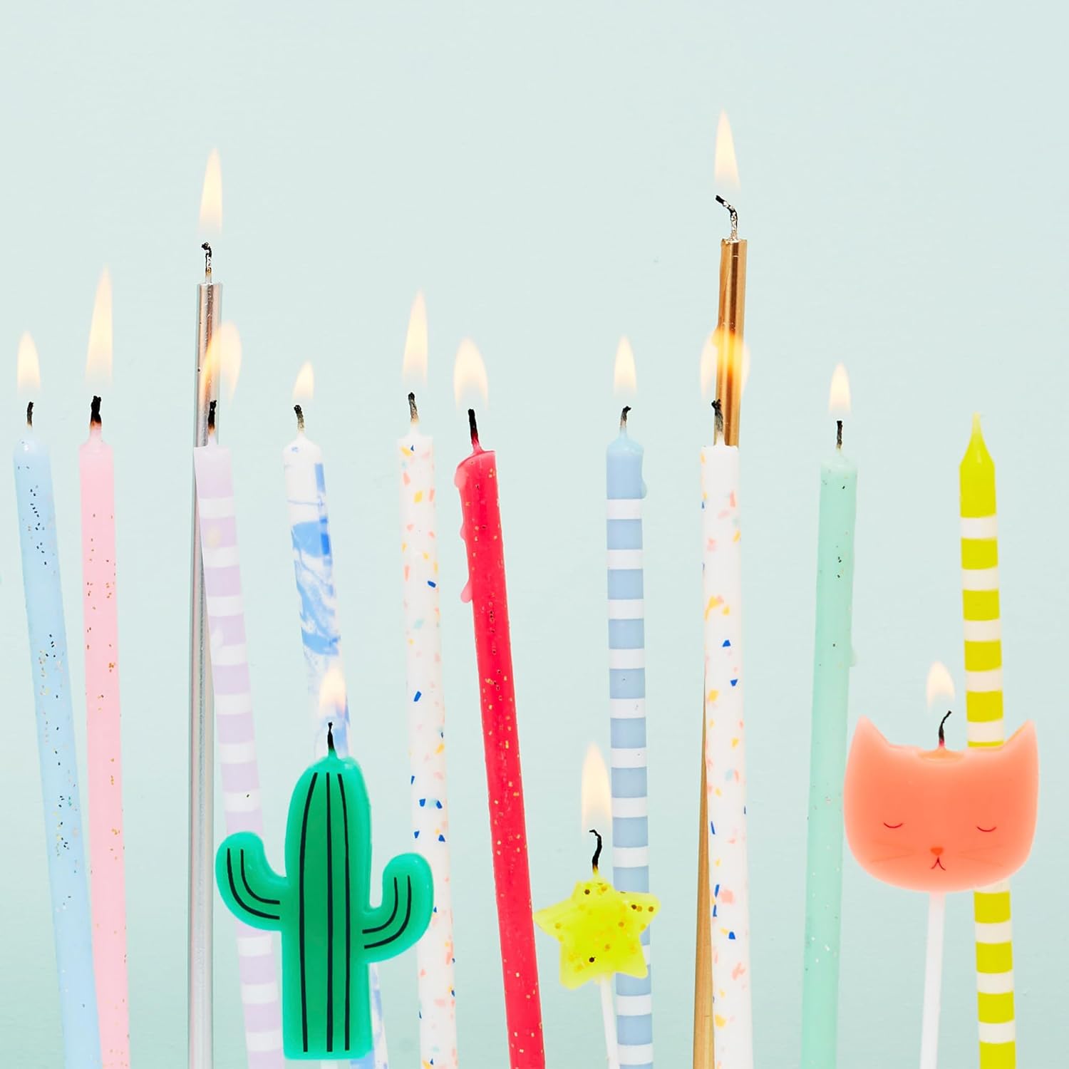 Meri Meri Glitter Birthday Candles Pack of 24 575 Tall