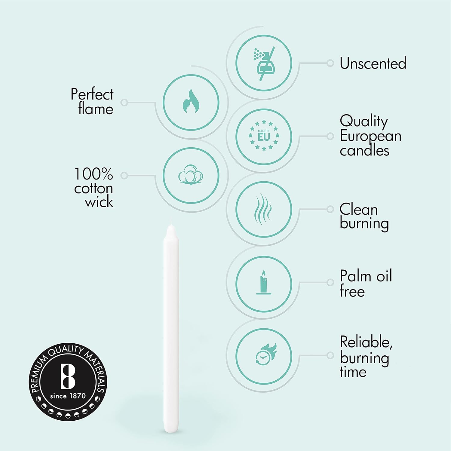 BOLSIUS White Taper Candlesticks