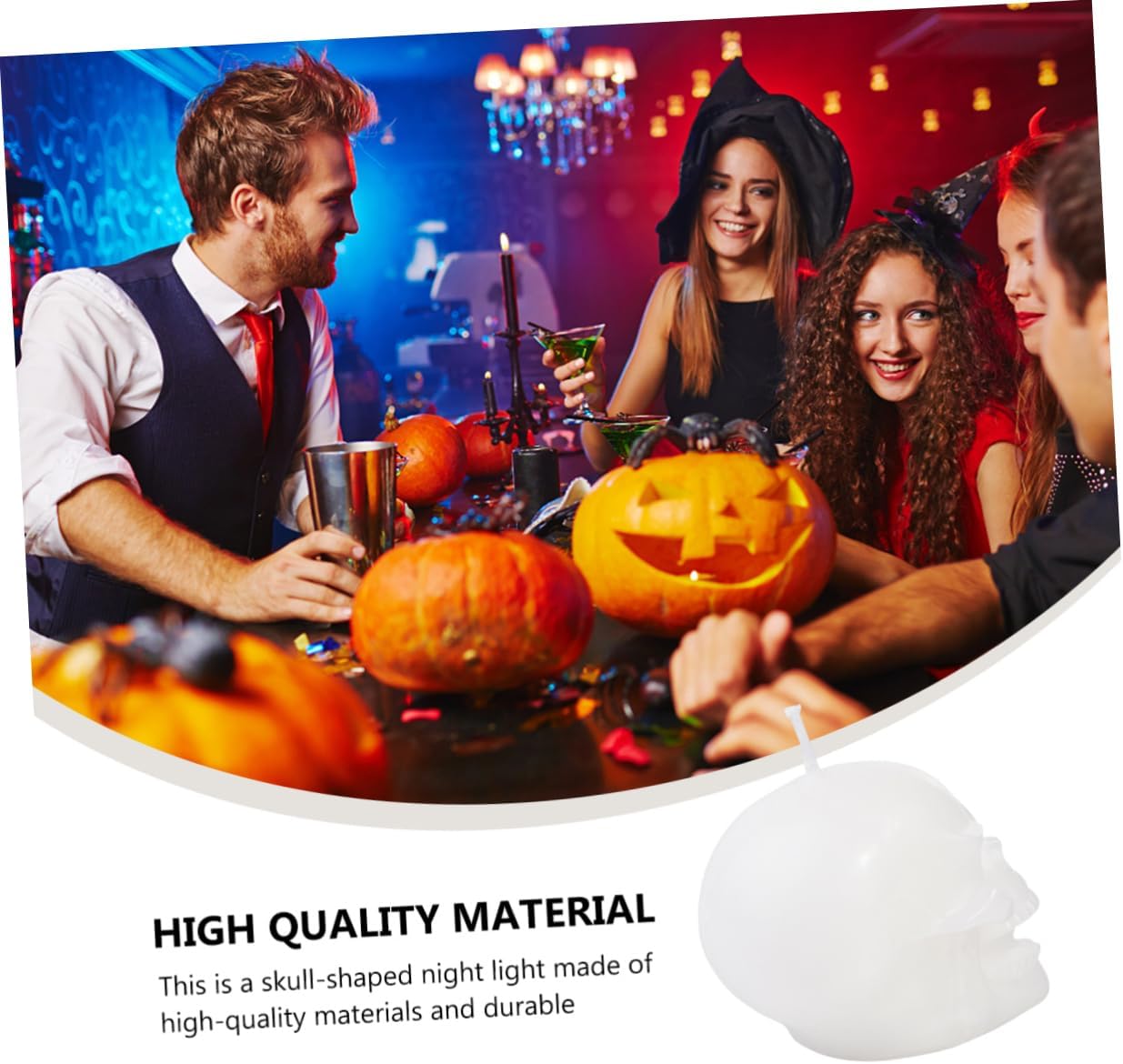 OSALADI 2-Piece Halloween Skull Light Table Centerpieces