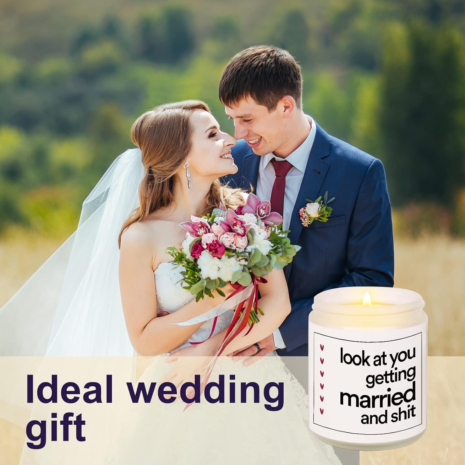 Funny Lavender Candle for Weddings Bridal or Engagements
