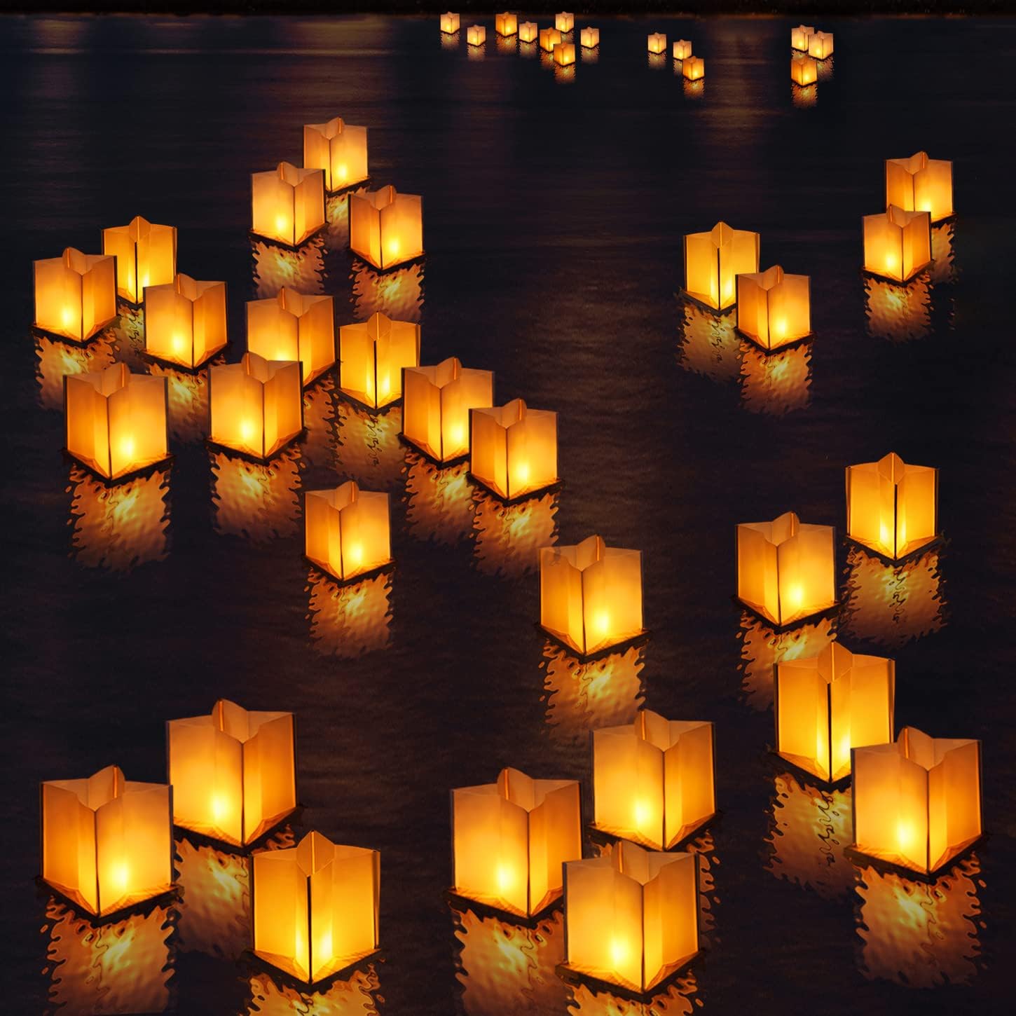 10-Piece Star-Shaped Floating Lantern Set for OutdoorPool Use