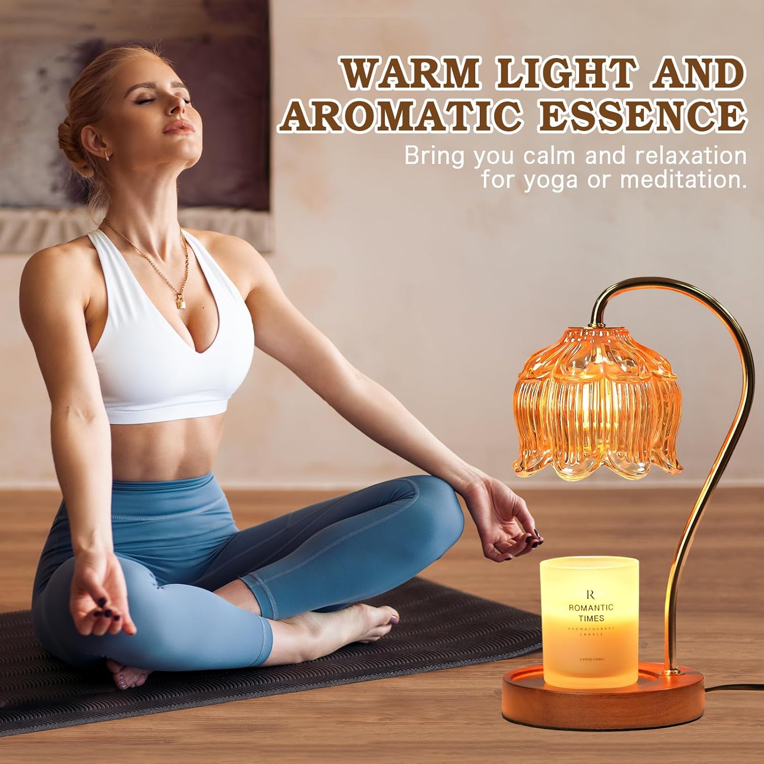 Gradient Candle Glass Lamp Timer for Home Dcor