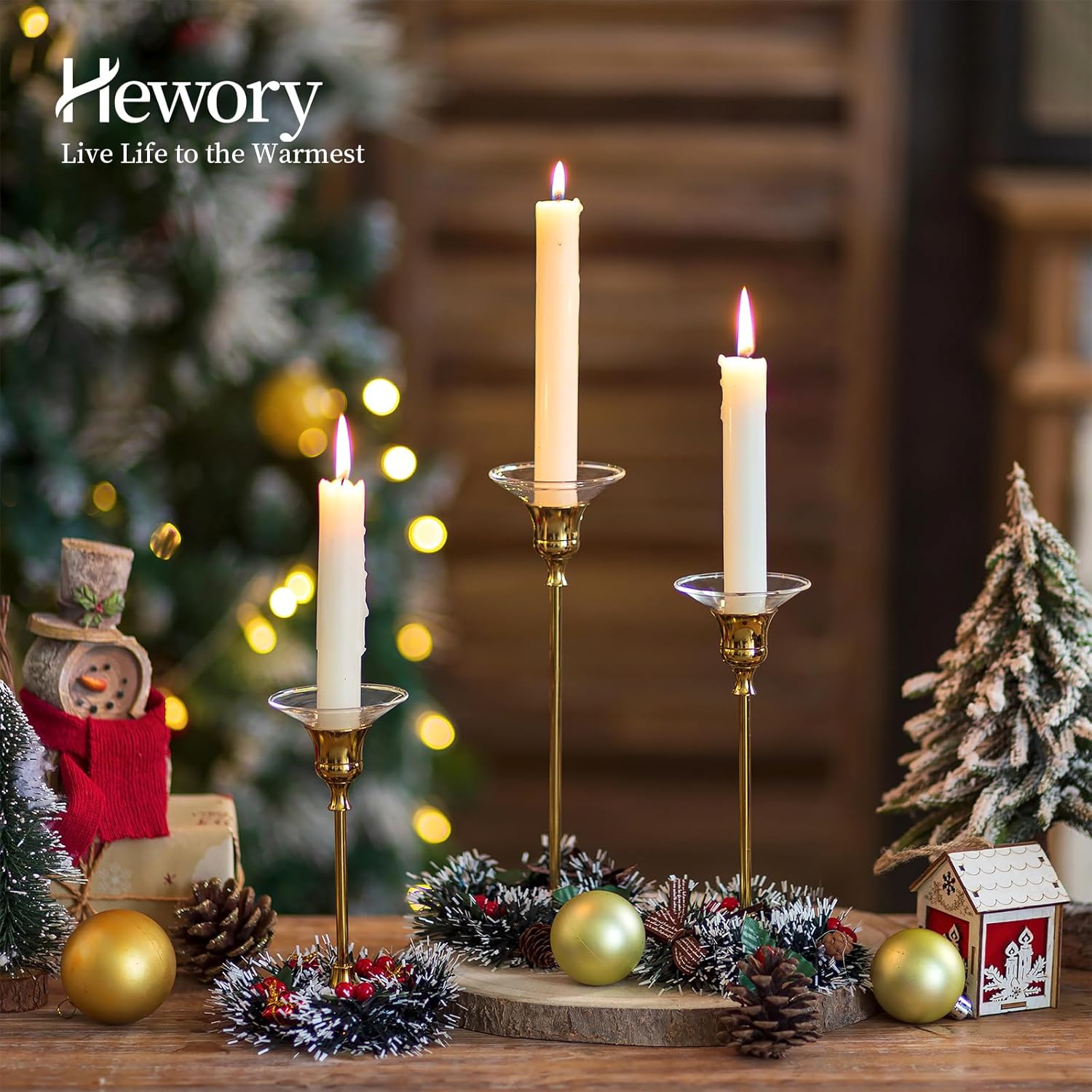 Hewory Glass Bobeches for Candle Drip Catcher