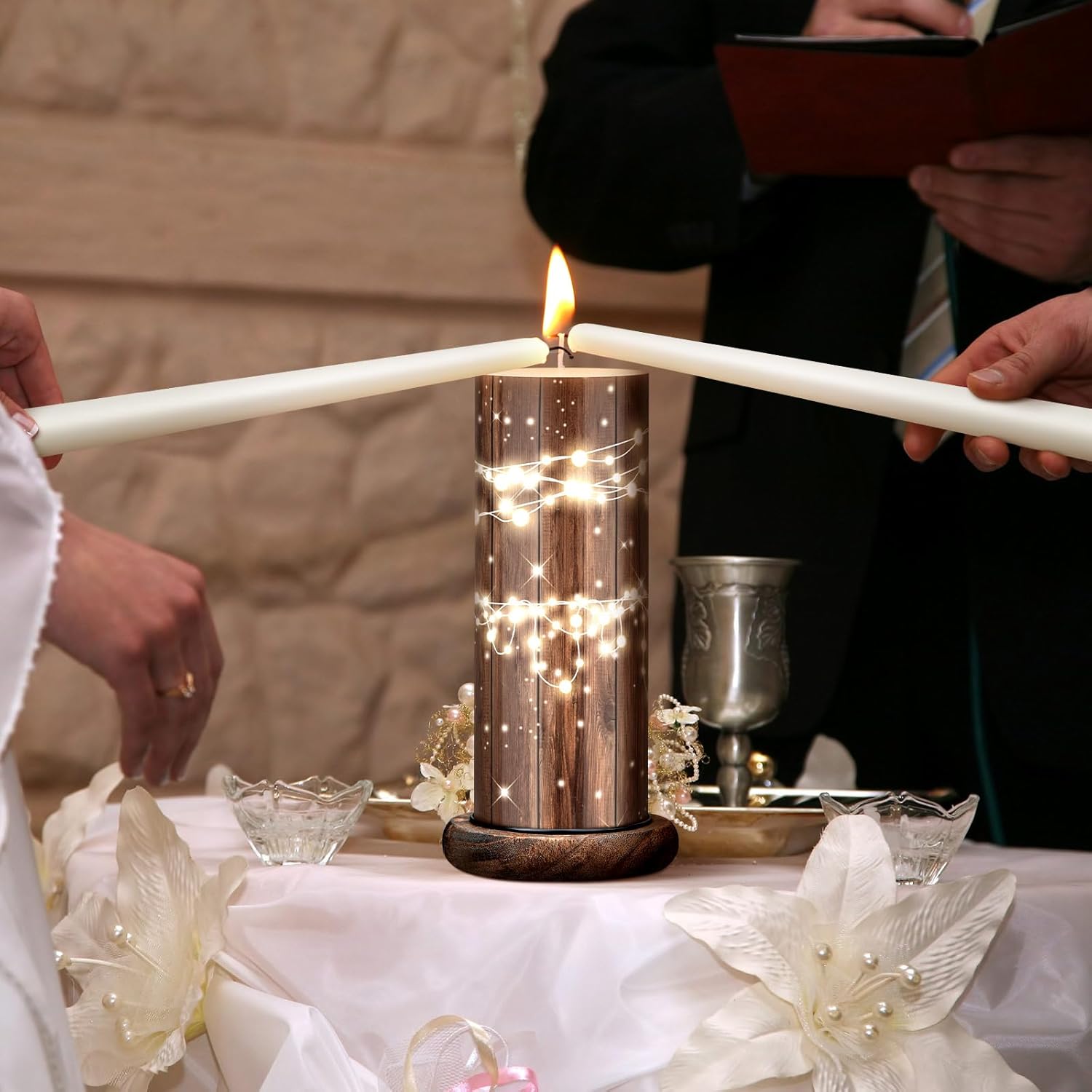 Elegant Unity Candles with Holder for Weddings