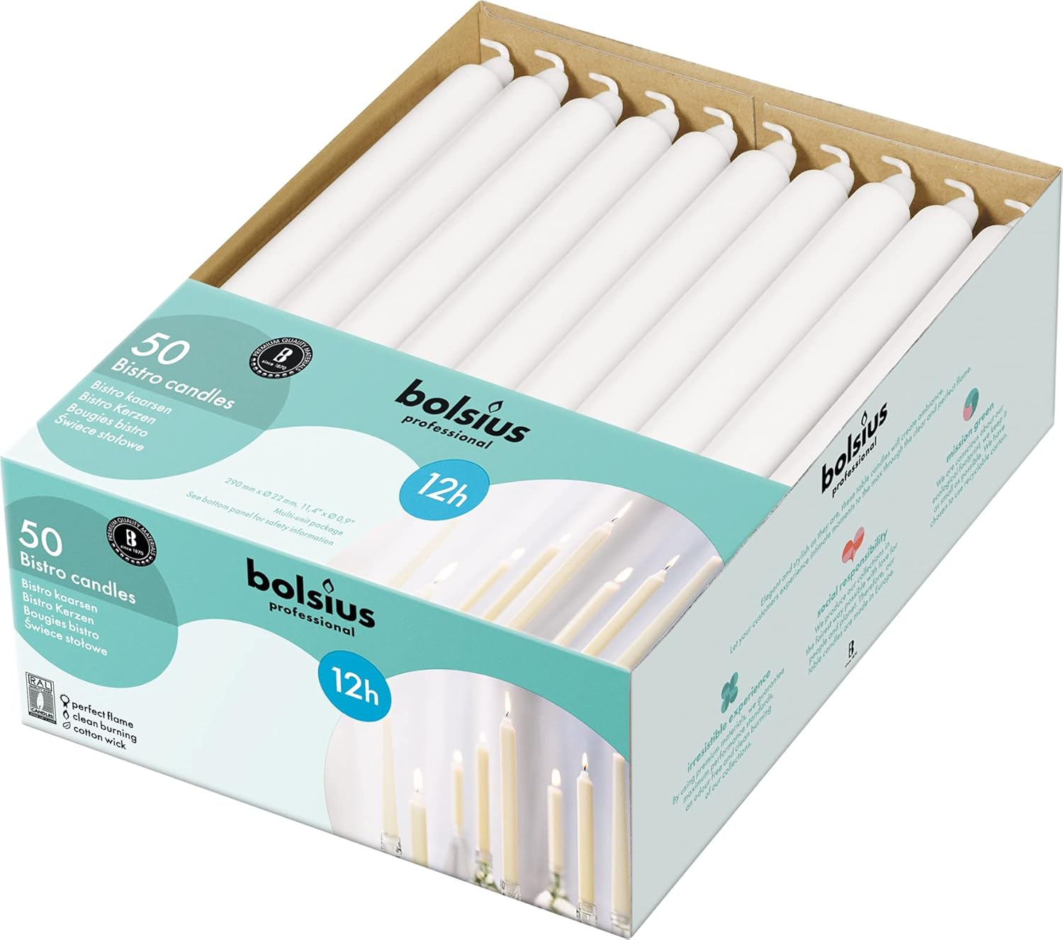 BOLSIUS White Taper Candlesticks