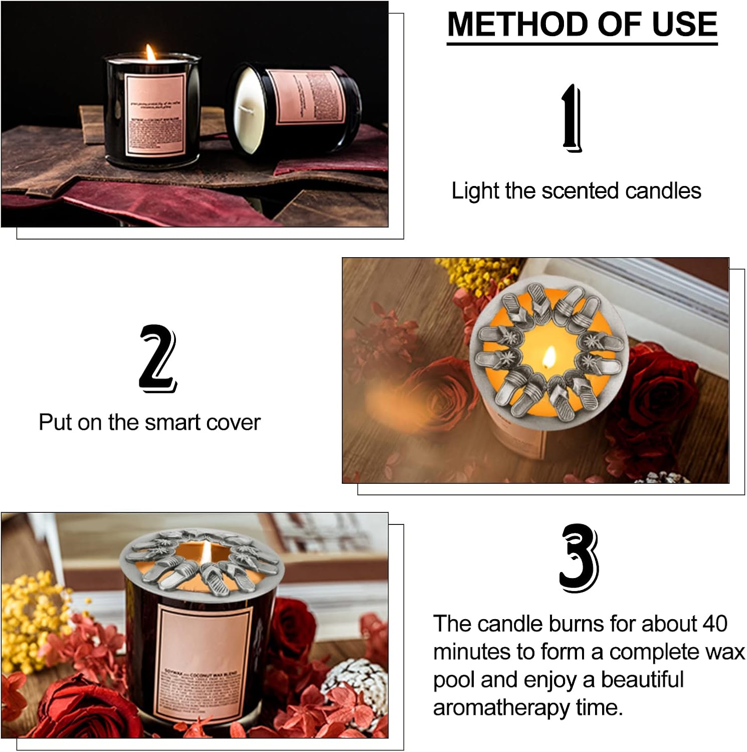 Scented Candle Cover Evenly Melt Candle Topper