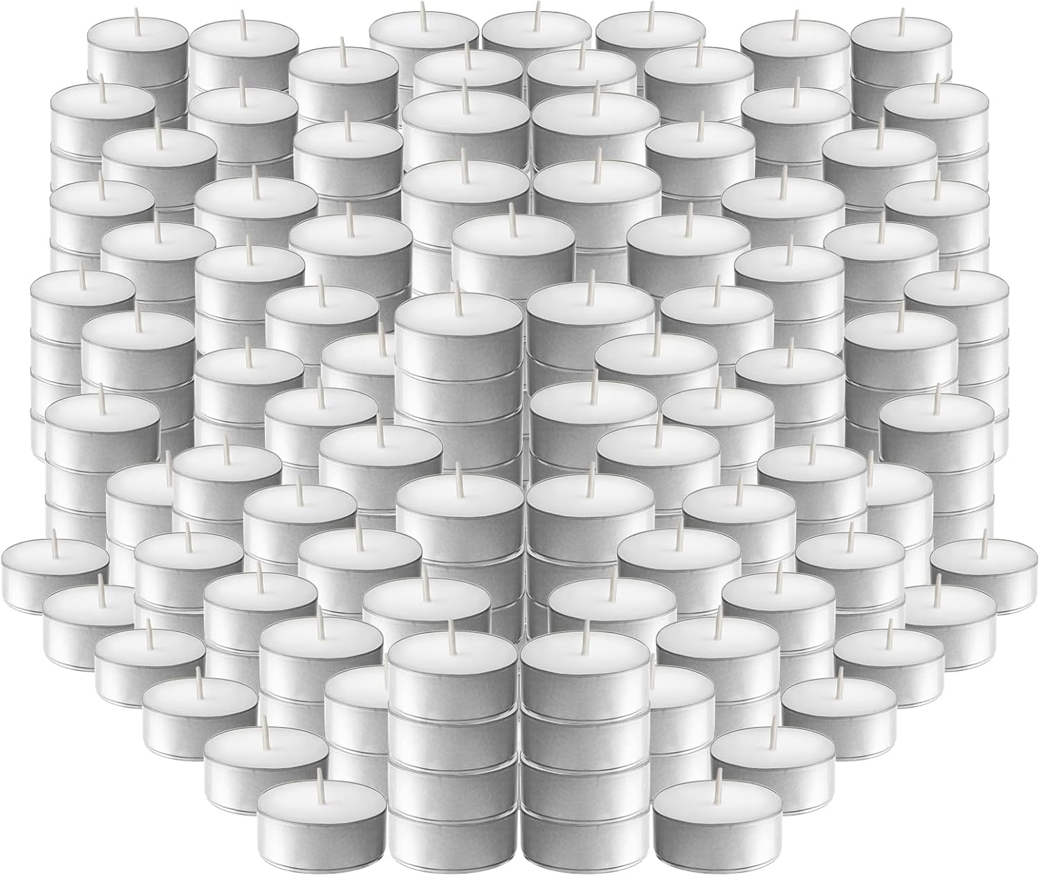 Unmatched 5 Bucket of 200 White Tea Lights - Reliable Durable and Long-Burning
