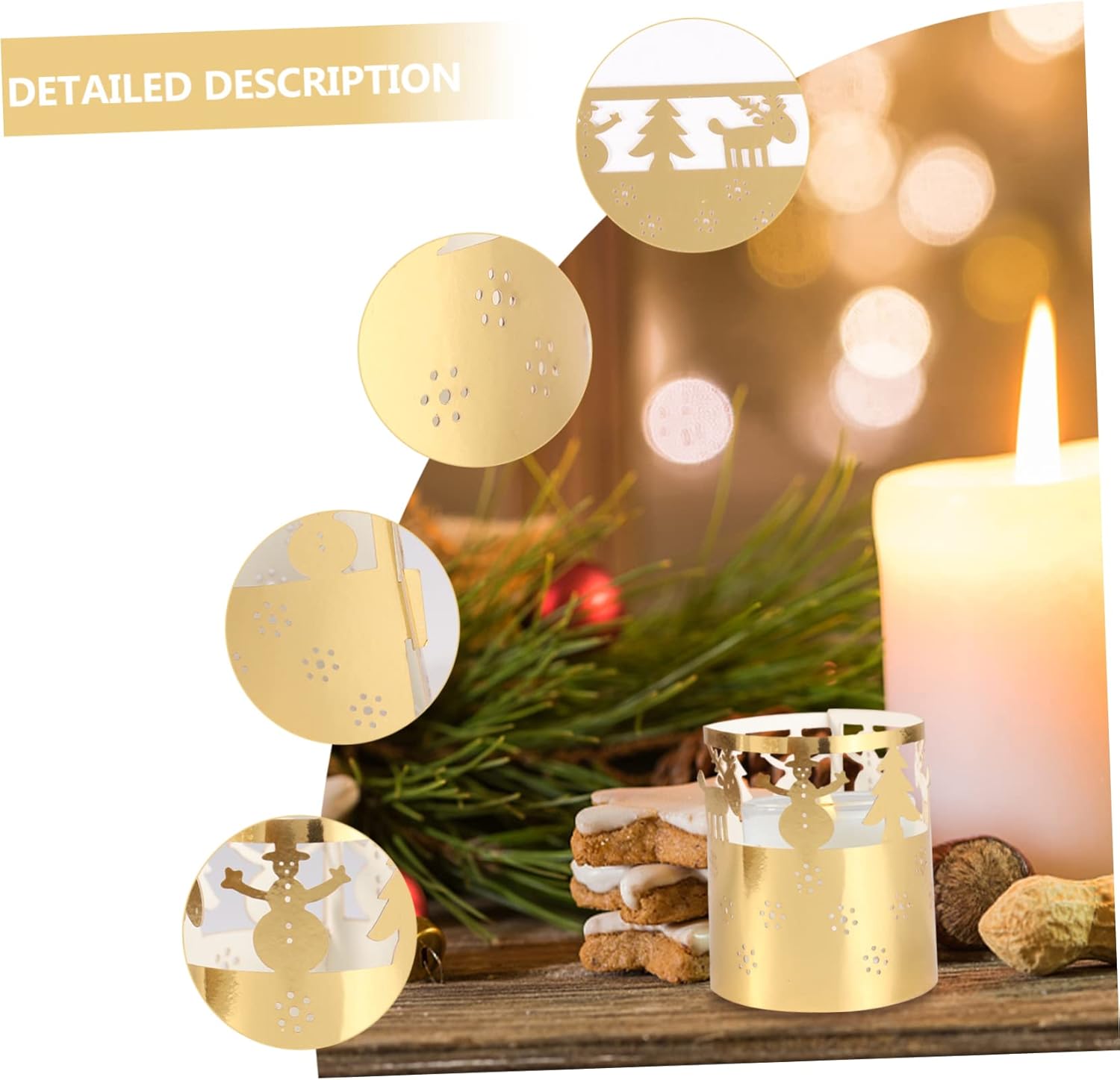 Zerodeko Party Candle Shade - Snowflake 50PCS - Makes Your Home Festive
