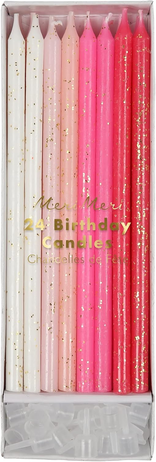 Meri Meri Glitter Birthday Candles Pack of 24 575 Tall