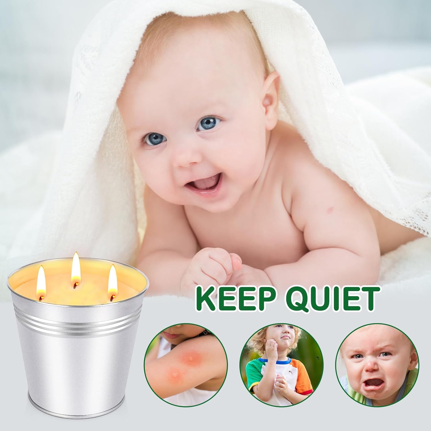 Citronella 34oz Candle 200-Hour Burn Outdoor Home Use