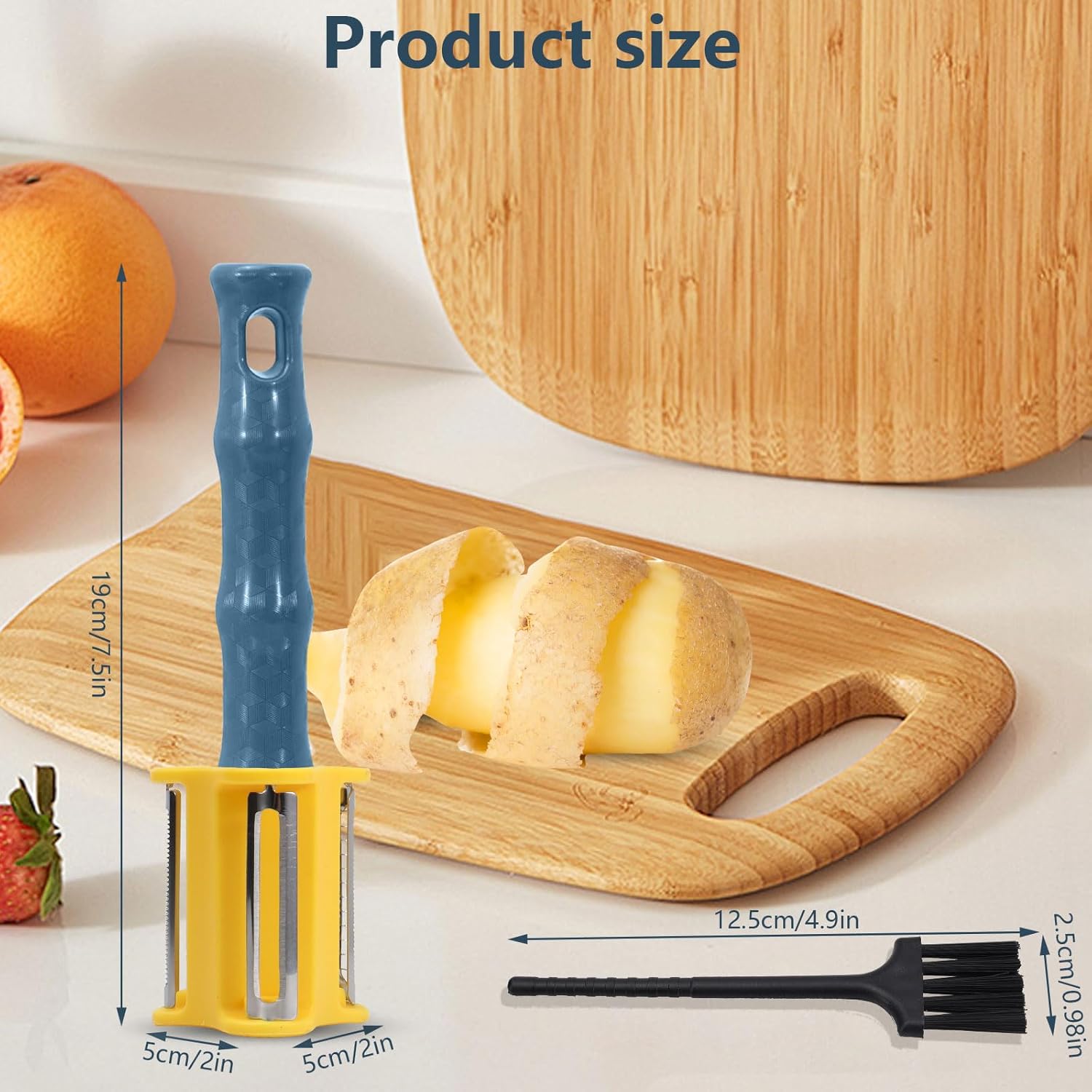 Two-Piece 3-in-1 Julienne Peeler and Slicer