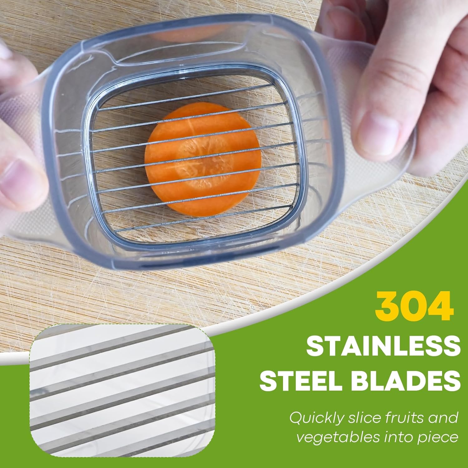 Fruit Slicer with Brush Kitchen Gadget for Fruits Vegetables