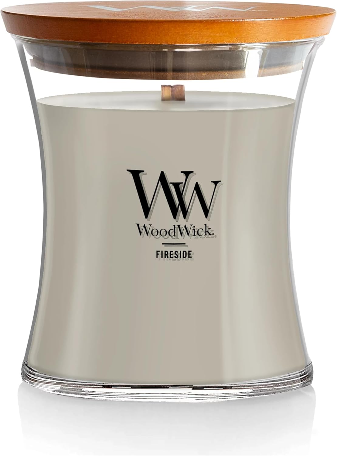 WoodWick Medium Hourglass Candle - Fireside Scent Soy Blend crackling Wick 97oz Perfect Gift