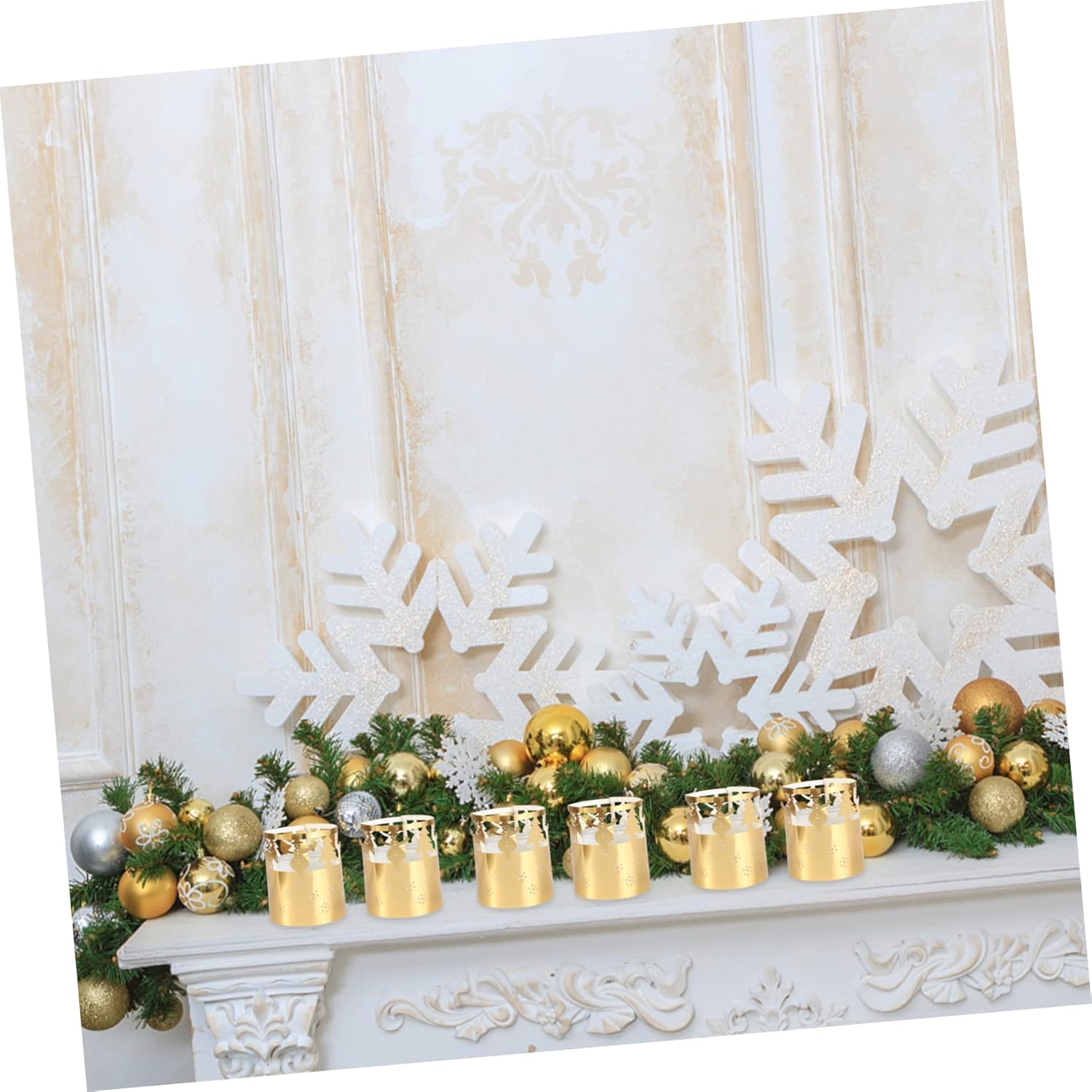 Brilliant Gold Christmas Candle Shade 50-Piece Set