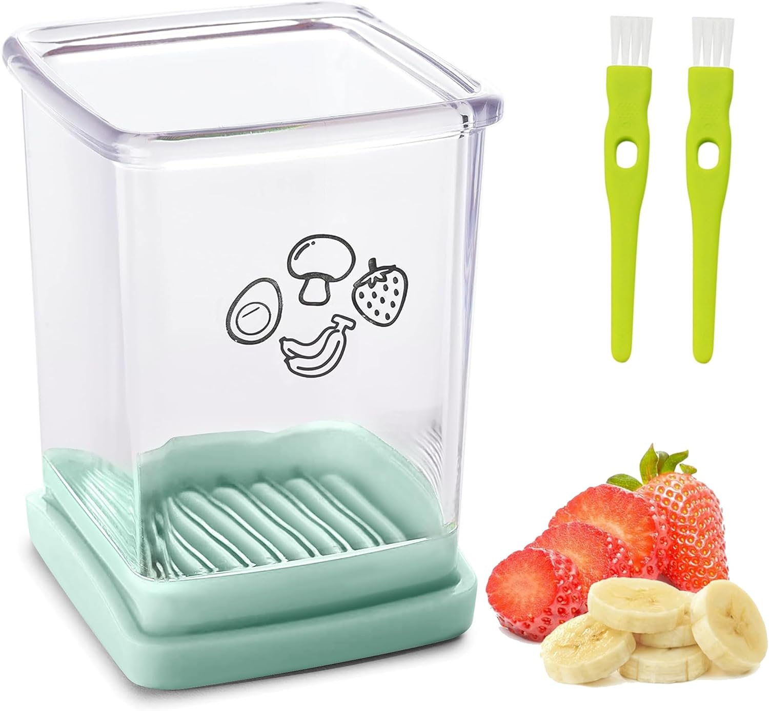 ERHIRY Cyan Stainless Steel Fruit Slicer for Kitchen Gurus
