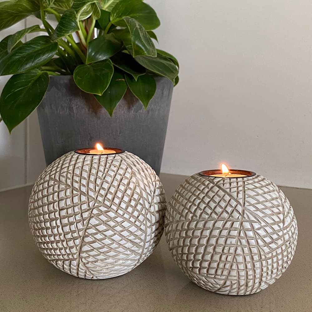 Capture the moment with our elegant Luca Orb Candle Holder Set