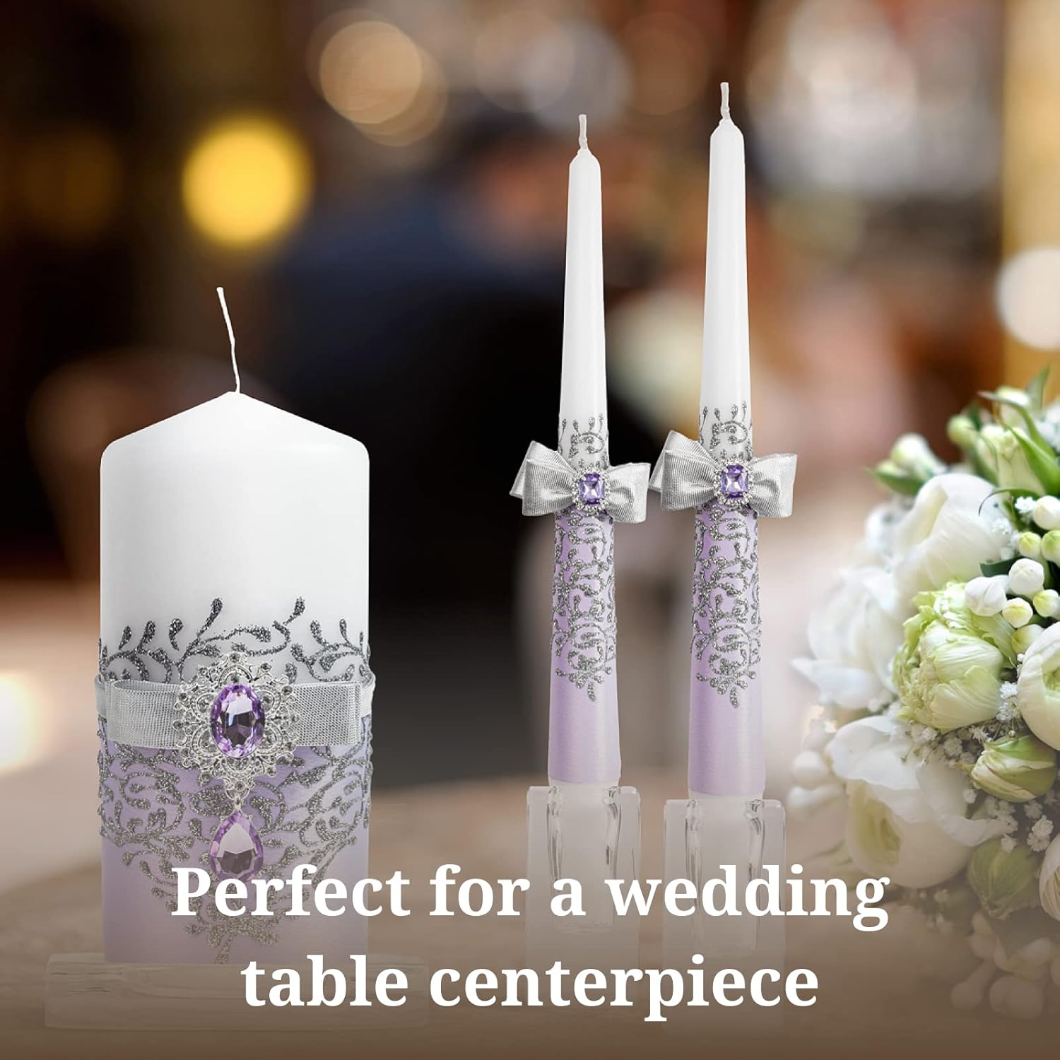 VABA Purple Unity Candles