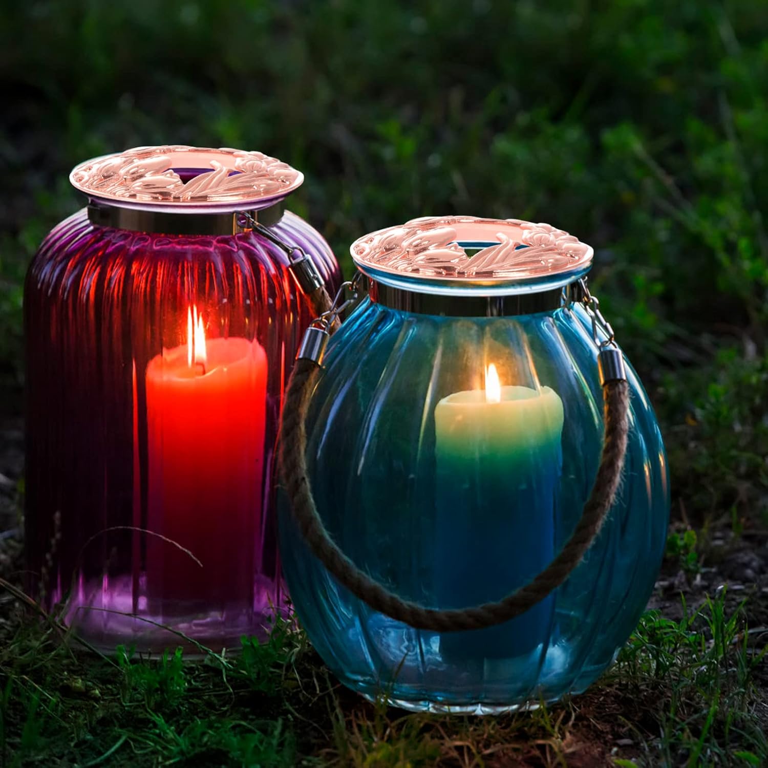 VOSAREA Rose Gold Metal Candle Shade