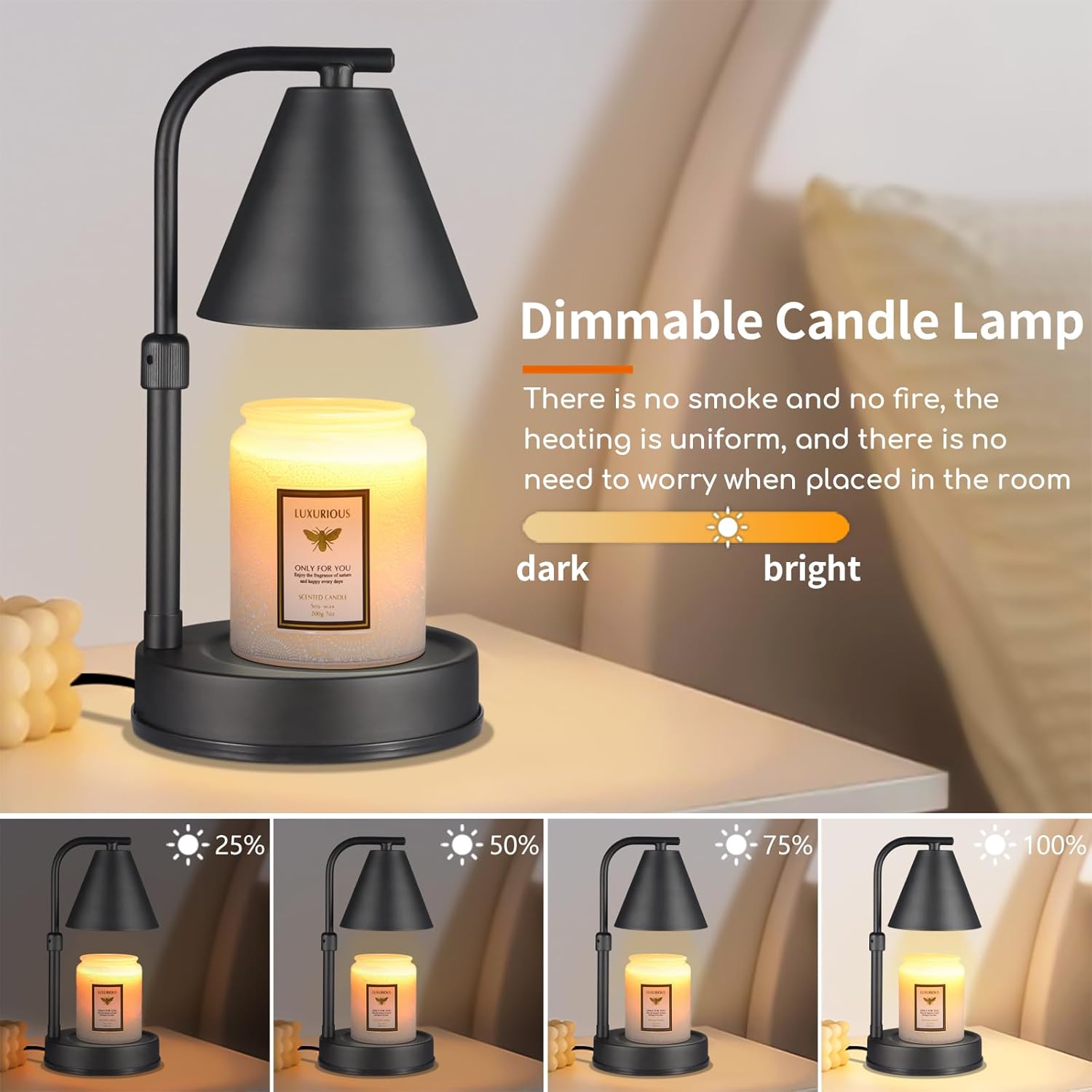 Adjustable Candle Warmer Lamp Adding Warmth Ambiance to Any Space