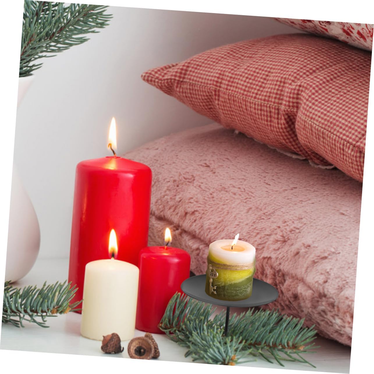 10-Piece Metal Tapered Candle Holders for Festivals Decor