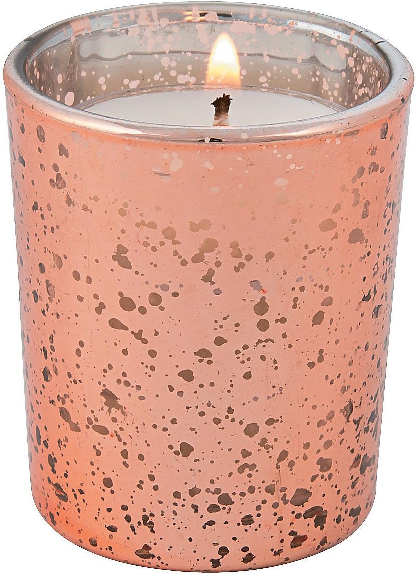 Fun Express - Elegant Speckled Glass Votive Candle Holders for Weddings