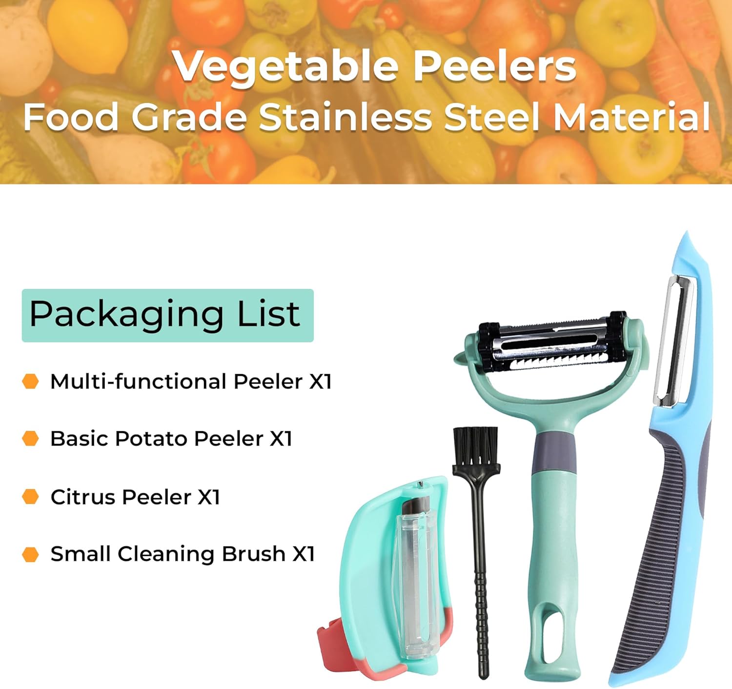 Brilliance 3 in 1 Vegetable Peeler Set