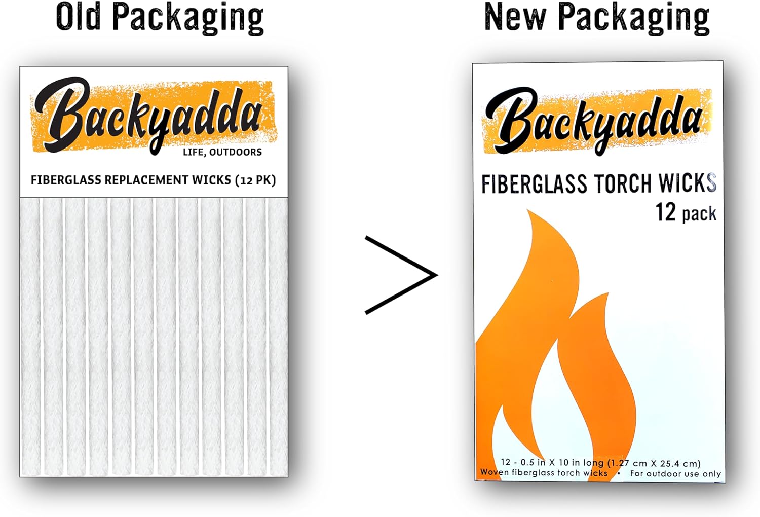 Backyadda Tiki Torch Wick Replacements 12-Pack