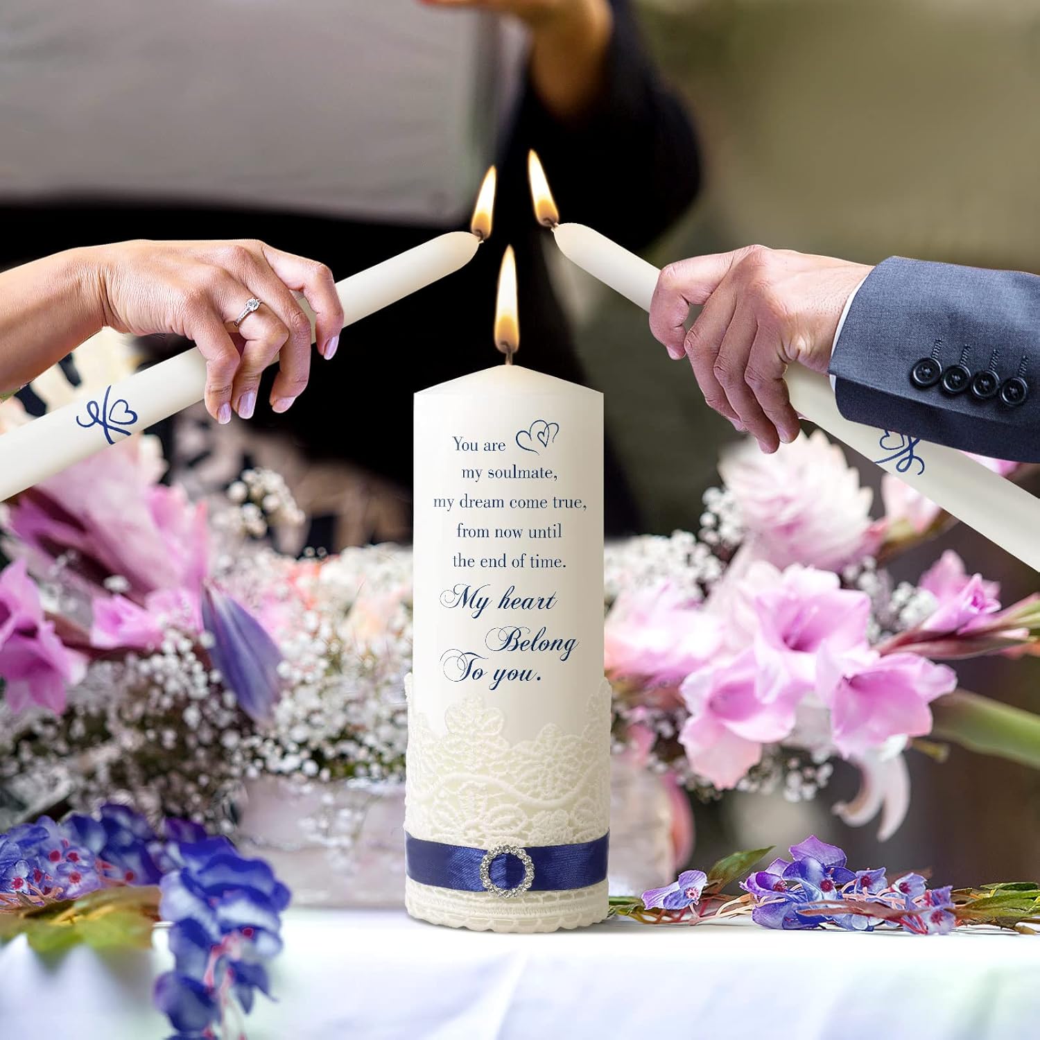 Beautiful Wedding Unity Candles Set