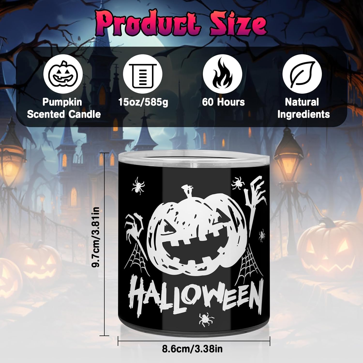 Pumpkin Scented Candles Halloween Decor for Home