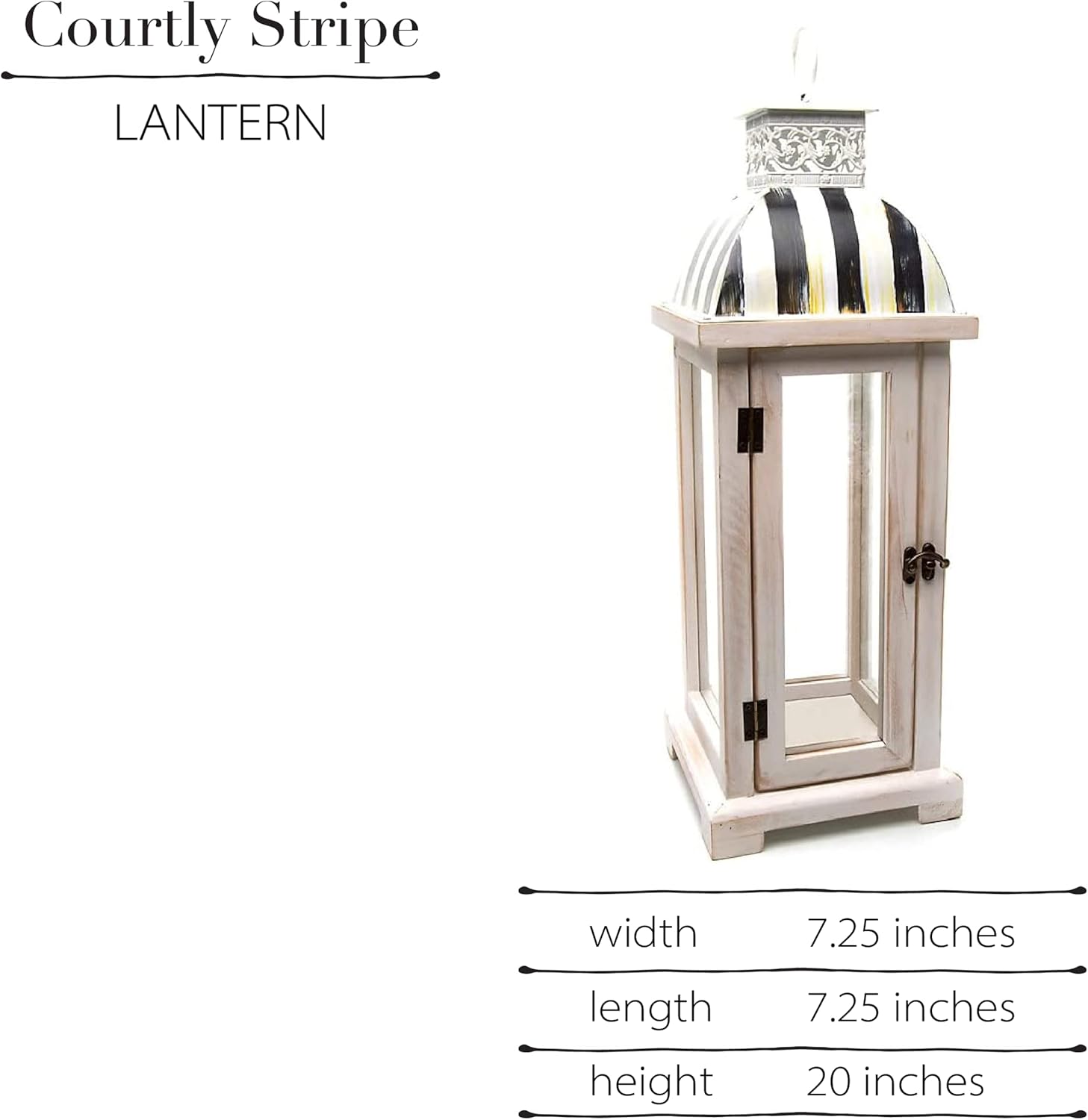 Modern Black White Lantern for Flameless Candles