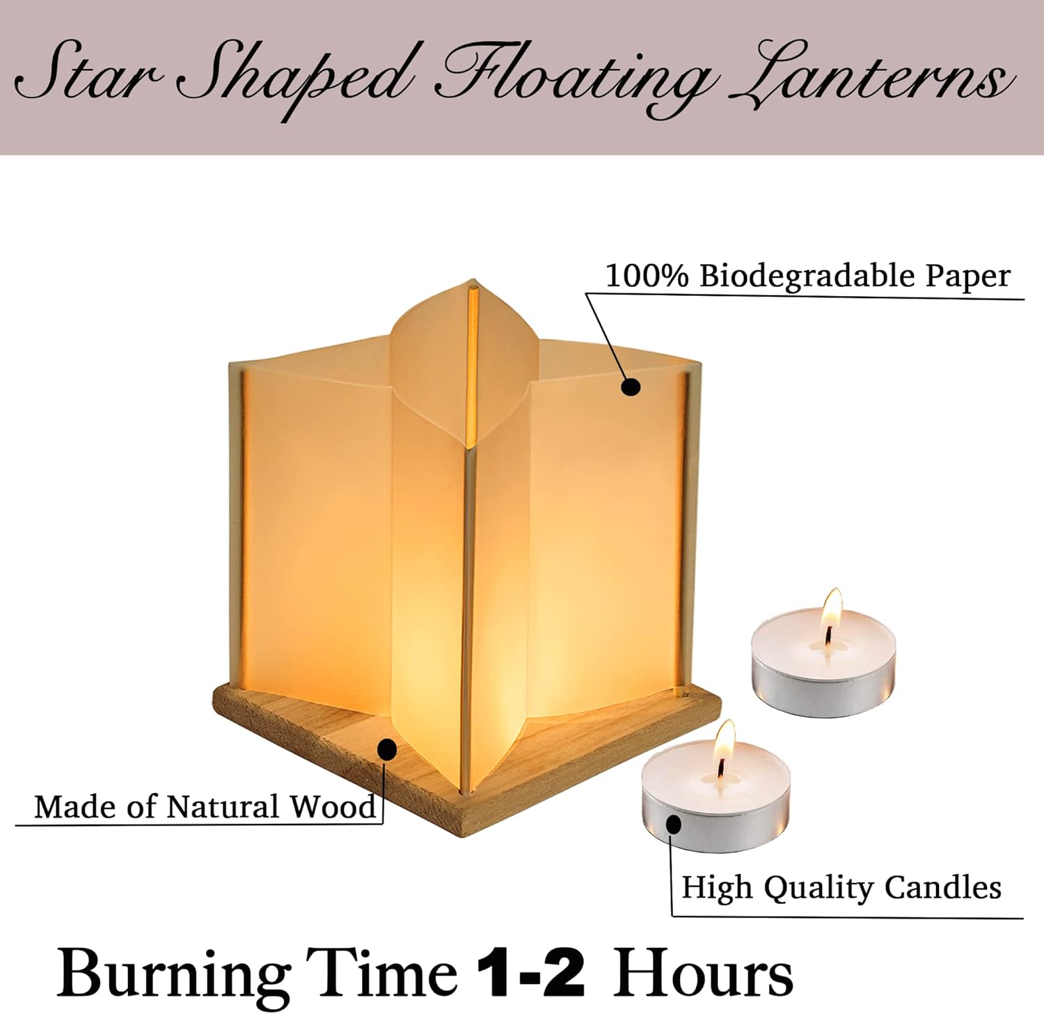 10-Piece Star-Shaped Floating Lantern Set for OutdoorPool Use
