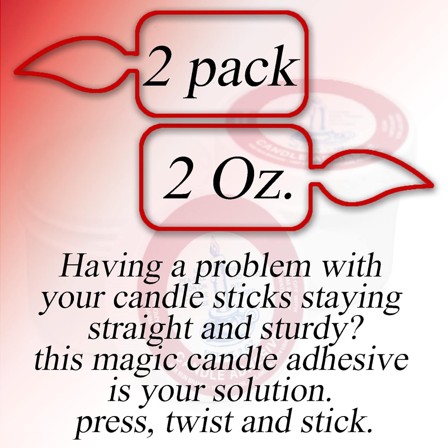 Secure Taper Candles 2PK
