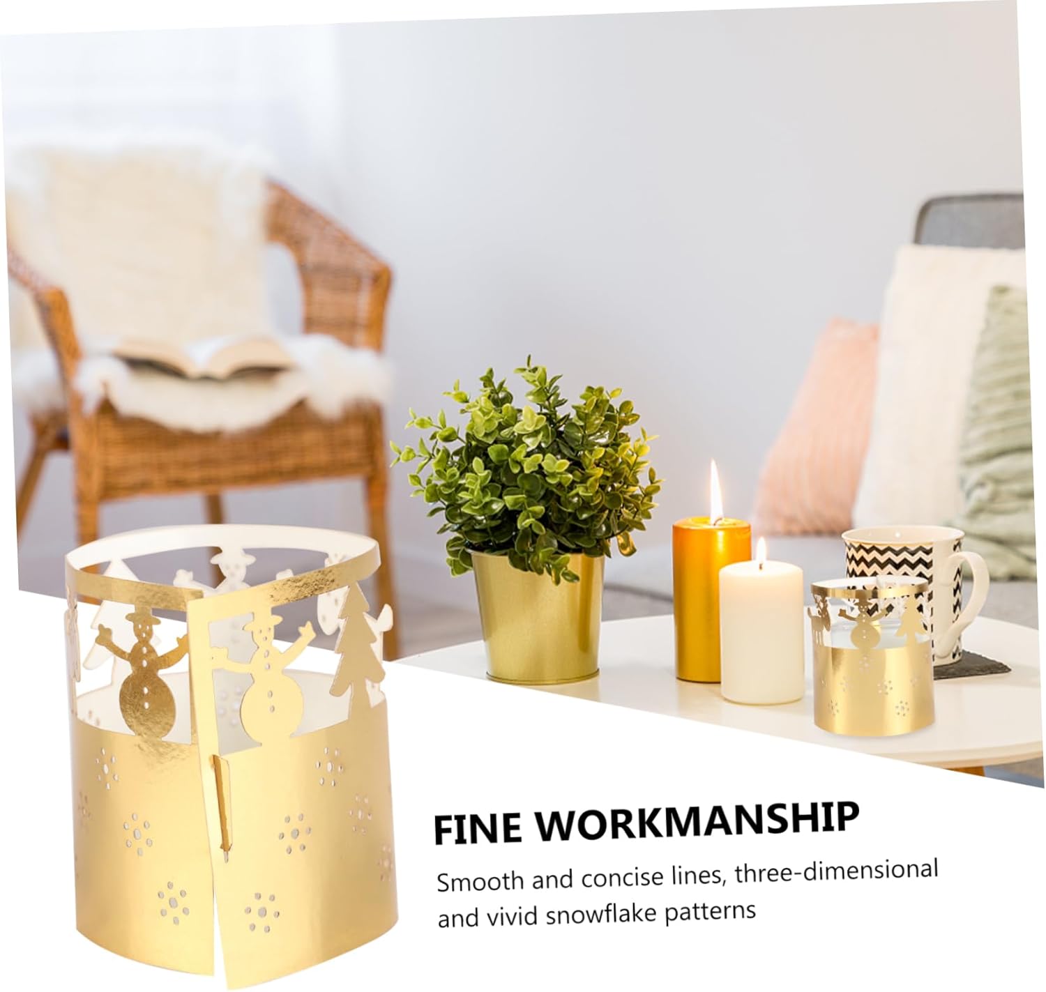 Snowflake Candle Lampshade 50 Pack for Xmas Winter Decor