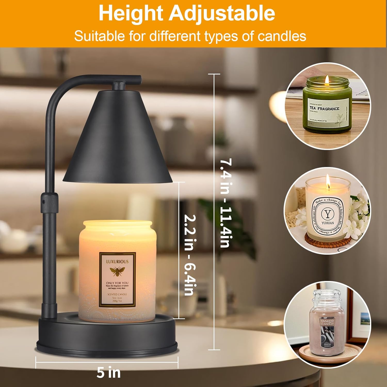 Adjustable Candle Warmer Lamp Adding Warmth Ambiance to Any Space